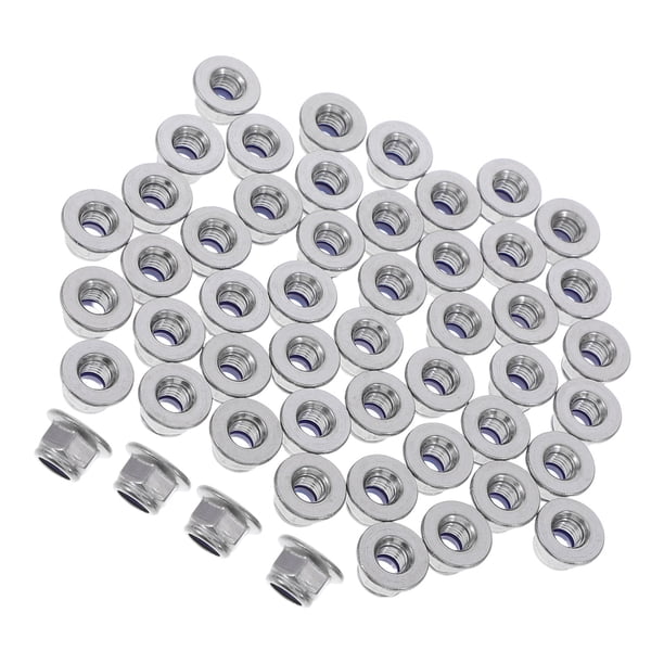 WHAMVOX 50Ud Tuercas De Acero Inoxidable Auto Bloqueantes Con Inserto De Nylon Para Uso Industrial Y