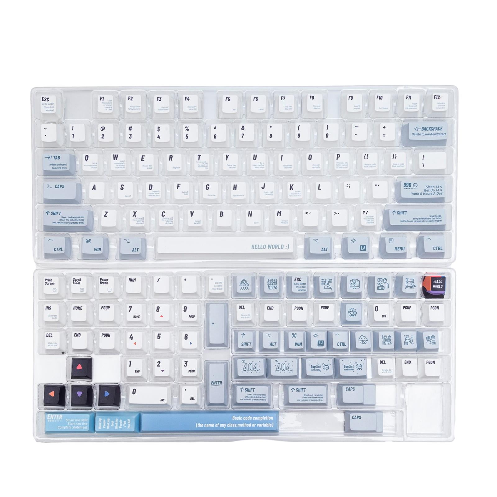 Programmer Keycaps For GH 60/GK61/GK64/84/87/96/104/108/980 Keyboards R6K7 Keycaps Mechanical Gaming Keyboard Keycaps for Cherry MX Switch GH60 GK61 GK64 68 75 84 87 96 98 104 108 送料無料
