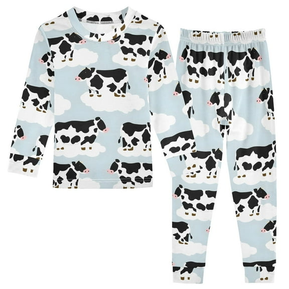 Dotted Cow Art Cotton Pajamas 2 Piece Set Sleepwear Soft and Comfortable Homewear Nightwear