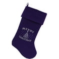 thumbnail image 4 of Velvet Christmas Stocking Screen Printed, "Shimmer Christmas Tree", 4 of 5