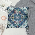 thumbnail image 2 of Creowell Teal Blue Mandala Boho Throw Pillow Covers Decorative Throw Pillow Case Cushion Cover Pillowcases for Home Decor Sofa Living Room Bed Couch Car,Multi-Size, 2 of 5