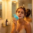 thumbnail image 6 of Food Grade Silicone Facial Cleansing Brush, Soft Zoned Bristle Massage Tool, Portable Waterproof Face Scrubber, Gentle Cleaner for Deep Pore Cleansing, Oil Removal for Home,Daily Skin Care, 6 of 6
