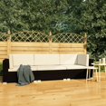 thumbnail image 1 of vidaXL 3 Piece Garden Sofa Set with Cushions Poly Rattan Black, 1 of 11