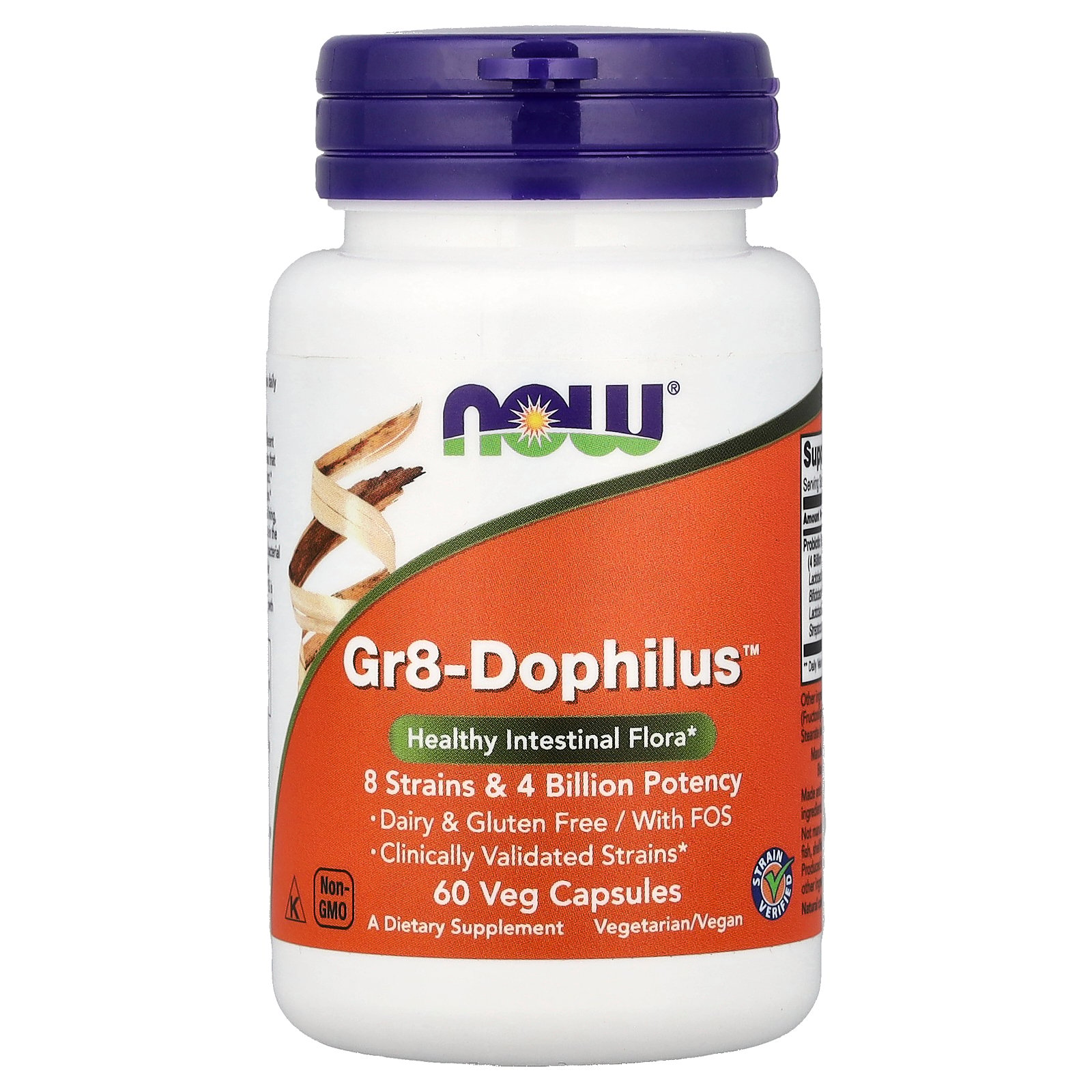 Gr8-Dophilus by Now Foods 60 Vegetarian Capsules