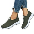 thumbnail image 3 of Daznico Women's Platform Sneakers - Thick Wedge Sole with Breathable Mesh for Casual Comfort & Everyday Wear,Color:Green,Size:8.5, 3 of 9