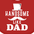 thumbnail image 4 of Inktastic Handsome Like Dad with Top and Mustache Boys Baby Bib, 4 of 4