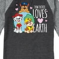 thumbnail image 3 of Paw Patrol - Loves Earth - Toddler And Youth Raglan Graphic T-Shirt, 3 of 5
