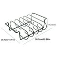 thumbnail image 3 of Grill Rib Rack Iron Grilling Barbecue Rib Stand Rack Barbecue Rib Rack 5 Slots Non-stick Picnic BBQ Steak Holder Shelf, 3 of 9