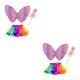 thumbnail image 1 of Minnieouse Disfraz de ala de mariposa para niñas Disfraz de princesa de hadas para niños para fiesta Púrpura 2piezas Rosa, 1 of 1