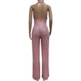 thumbnail image 5 of Kiplyki Clearance Trendy Pants for Women Equin Color Short-sleeved Jumpsuit, 5 of 6