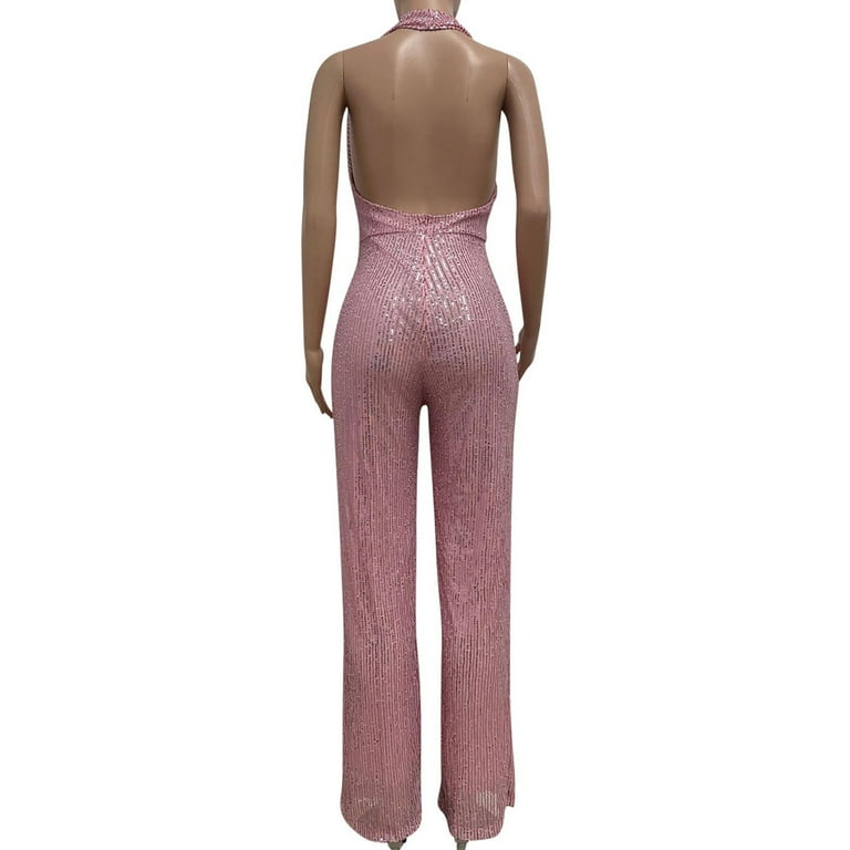 Fashion Casual Solid Patchwork Halter Loose Jumpsuits(5 Colors) Fashion Casual Solid Patchwork Halter Loose Jumpsuits(5 Colors)