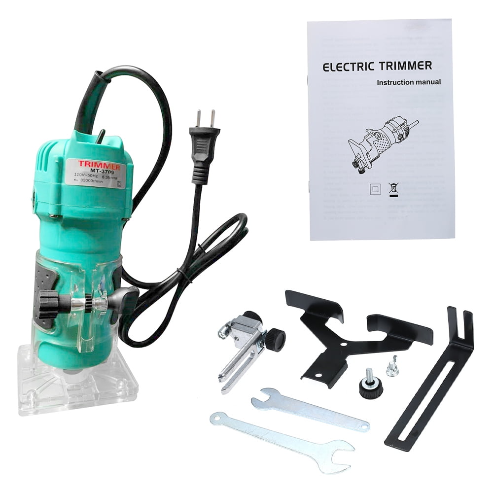 KKmoon 800W Trim Router 35000r/min with Transparent Base Edge Guide