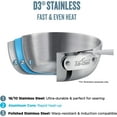 thumbnail image 2 of All-Clad 4007AZ D3 Stainless Steel Dishwasher Safe Induction Compatible Cookware Set, Tri-Ply Bonded, 7-Piece, Silver, 2 of 11
