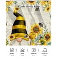 thumbnail image 7 of Honey Gnome Bed Skirt Queen Size 16" Drop Sunflower Bee Pastoral Farmhouse Rero Background Ruffled Wrap Around Bed Skirts Adjustable Elastic Bedskirt Dust Ruffle for Queen Size Bed, 7 of 7