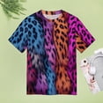 thumbnail image 4 of Leopard Print Pattern T Shirts Basic T-Shirt Short Sleeve Ladies Tee Shirt Summer Graphic Clothing, 4 of 6