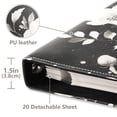thumbnail image 4 of iauyy PU Leather Scrapbook Album | Expandable Binder with 20 Self-Adhesive Pages (11.8x24in)，White Flowers, 4 of 8
