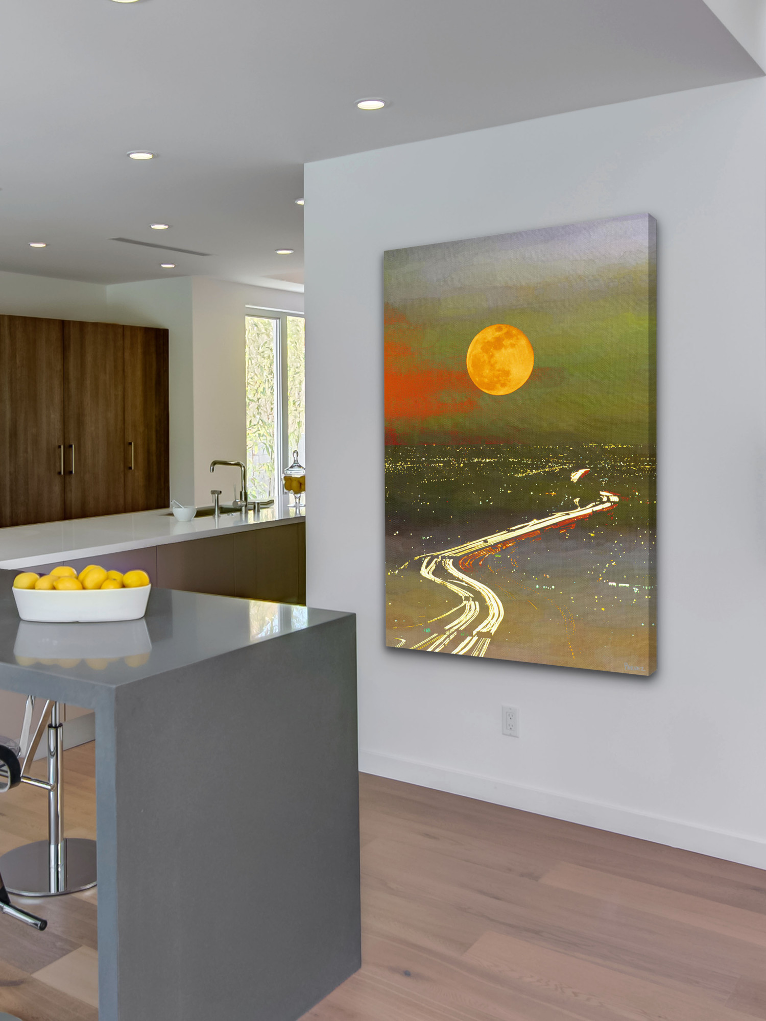 Parvez Taj "Santa Sun Current" Print on Canvas