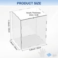 thumbnail image 3 of Caja de exhibición de acrílico de 1 paquete, 9.8x7.9x11.8 pulgadas/25x20x30cm Caja de exhibición clara de acrílico con base de madera negra [Blanco, Transparente], 3 of 6