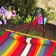 Bliss Hammocks Wide Hammock w/ Pillow & Velcro Straps - Red, Size 80 L x 48 W