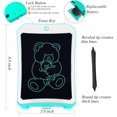 thumbnail image 3 of 8.5 Pouces Tablette Graphique pour les Enfants, Portable Réutilisable Erasable Ewriter, Aîné Message Board, Numérique Doodle Board pour 5-9 Ans Garçons École (Bleu), 3 of 8