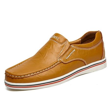 Men s Casual Driving Loafers Business Leather Men Comfort Shoes Sport Walking Light Moccasin Fashion 9 US Men Brown