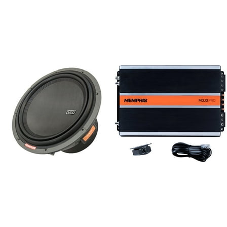Memphis Audio VIV1212 VIV 12" 1 OR 2 OHM Subwoofer with MJP1500.1 Monoblock Subwoofer Amplifier