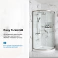 thumbnail image 4 of Ove Decors Breeze 36 in x 36 in x 77 in H Curved Corner Shower with Clear Glass & Shower Base and Satin Nickel Hardware, 4 of 15