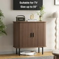 thumbnail image 3 of Vabches Sideboard Buffet Cabinet with 2 Sliding Tambour Doors, 31" Farmhouse Storage Cabinet with Adjustable Shelves for Living, Dining Room, Kitchen, Hallway, 3 of 8