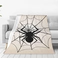 thumbnail image 4 of Salouo Spiders On The Web 1 Print Bed Blankets,Flannel Blanket Comfortable Air Conditioning Blanket Lightweight Blanket for Sofa Bed Travel & Couch -50"x40", 4 of 8