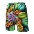 thumbnail image 6 of Uemuo Hippie Style Pattern Men's Swim Trunks Hawaiian Beach Bathing Suit Swimsuits Beach Quick-Dry Shorts with Pockets-X-Large, 6 of 9