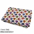 thumbnail image 5 of Day of the Dead Floor Pillow Lounger Cover, Art Wooden Scary Cartoon Funny Details Print, Nap Mat Printed Fabric Case for 5 Pillows, 88" x 36", Multicolor, by Ambesonne, 5 of 5