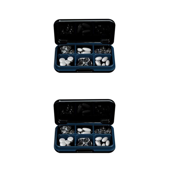 Wosthever Pastillero a prueba de humedad Compartimentos a prueba de polvo Caja de tabletas Portador Organizador de almacenamiento diario Contenedor de Type1 NO1 Wosthever CBP252190