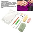 thumbnail image 3 of Beginner Crochet Kit, Crochet Kit 3 Rolls Yarn Green Dinosaur Shape  For Starter, 3 of 8