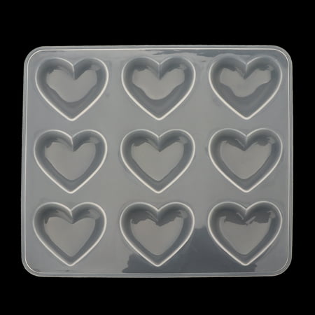 

Silicone Cake Mold Trays 9 Cavities Heart Shaped Mousse Dessert Baking Pan Mould