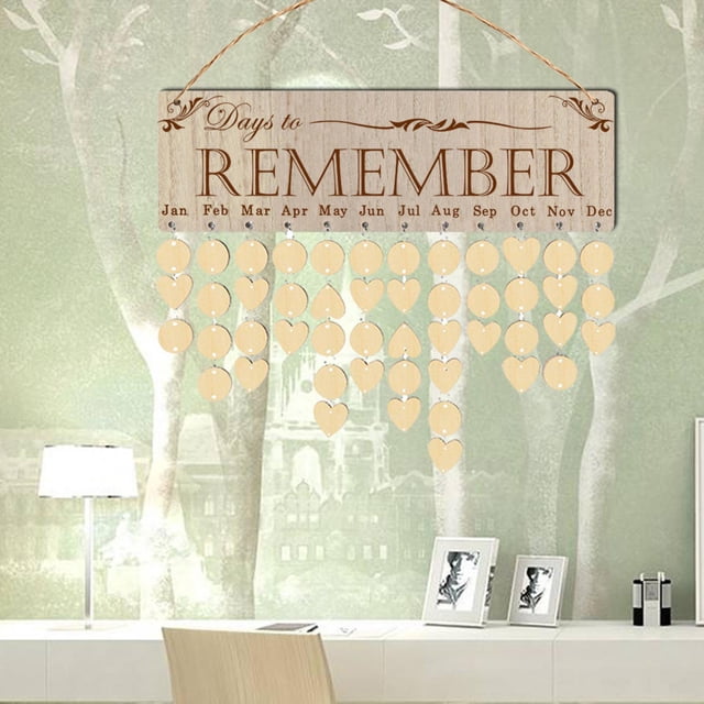 Calendario De Recordatorio De Cumpleaños De Madera De 3 Uds, Tablero Colgante De Madera Para Colgar En La Pared, Tablero De Recordatorio De Cumpleaños, Para Decorar Casas ANGGREK Otros