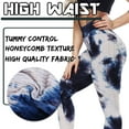 thumbnail image 4 of FITTOO Women Tie Dye Yoga Pants High Waist Ruched Butt Lift Texture Tiktok Leggings, 4 of 6