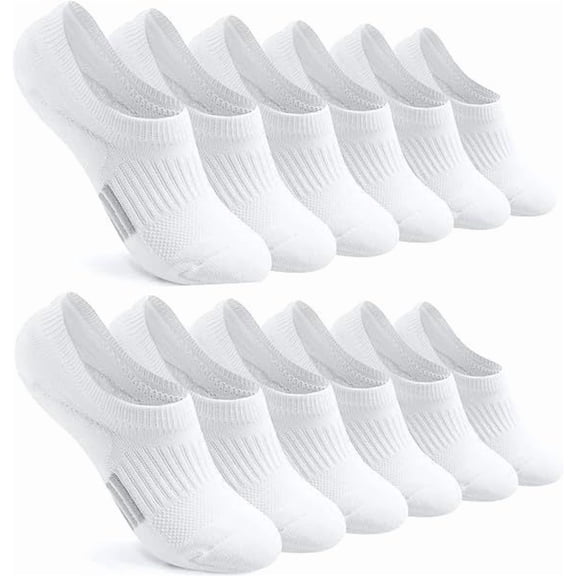 6 Pairs of Men's and Women's Summer Large Size Simple Boat Socks Invisible Socks Casual Sports Shallow Mouth Short Socks.