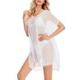 thumbnail image 5 of Chiffon Swimsuit Bikini Swimwear Cover Up Dress Swim Beach Dress Bathing Swimsuit Baggy Tunic Tops T-Shirt Cover up For Women, 5 of 6