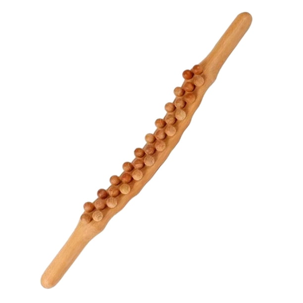 Herramienta Gua Sha de de madera, palo raspador Guasha, de mano y relajante marrón 31 cuentas Yuyangstore raspado de gua sha