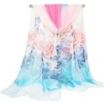 thumbnail image 2 of GFDYREE Foulards pour Femmes Légères Foulards de Mode Imprimé Motif Floral Châle, 2 of 5
