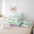 thumbnail image 6 of Manfei Pastel Unicorn 7-Piece Twin Bedding,Girls Personalized Letter A Bedding Comforter Set,Light Green Multicolor,Polkadot Reversible, 6 of 8