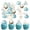Light Blue-LB, variant on MMJ 9 Pack Thanksgiving Watercolor Pumpkin Cake Topper Paper Flags Fall Party Birthday Cupcake Dessert Table Food Decor