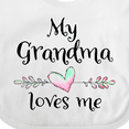 thumbnail image 4 of Inktastic My Grandma Loves Me Heart Grandchild Boys or Girls Baby Bib, 4 of 4