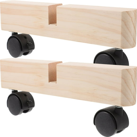 2pcs Divider Screen Base with Wheel Privacy Screen Stand Dividing Screen Wooden Bracket