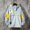 21-8031White, variant on Casual Hoodie Long Sleeve Hooded Jacket Color Block Pullover