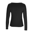 thumbnail image 4 of Ashirexll Womens Long Sleeve T Shirts Winter Tops for Casual Solid Color Round Neck Loose Fitting Fall Winter Blouse, 4 of 4