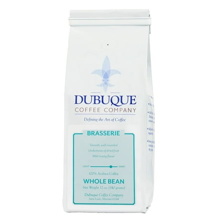 Dubuque Coffee Company's Brasserie Blend Whole Bean Coffee, Medium-Dark Roast, 12 oz