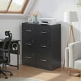 thumbnail image 4 of TEXBM 3-Drawer Wooden File Cabinet with Lock – MDF Vertical Filing Cabinet, Metal Handles, Black, for Home Office Document Storage, 4 of 7