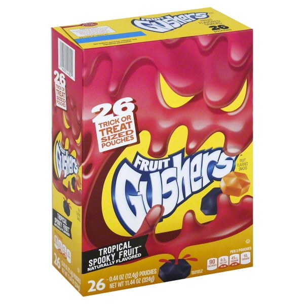Fruit Gushers Tropical Spooky Fruit Flavored Snacks, 0.44 Oz., 26 Count