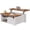 white, variant on 31.5 Inch White Square Farmhouse Lift Top Coffee Table Large Hidden Storage Compartment & Adjustable Shelves for Living Room